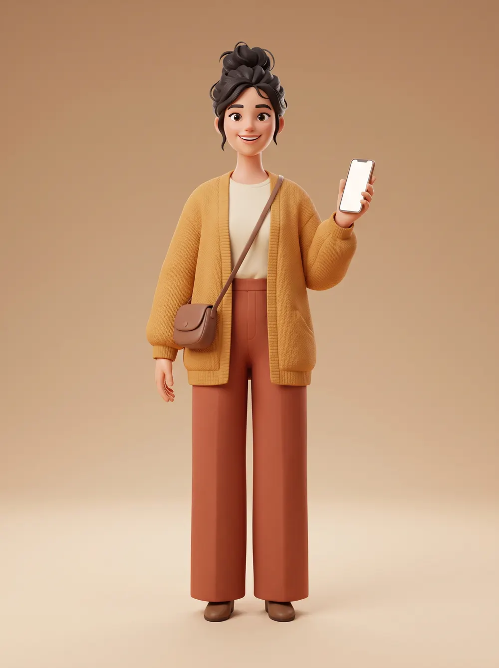 Illustrated portrait of Mira, the Social Media Manager worker